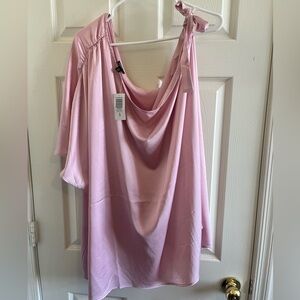 Pink off the shoulder blouse